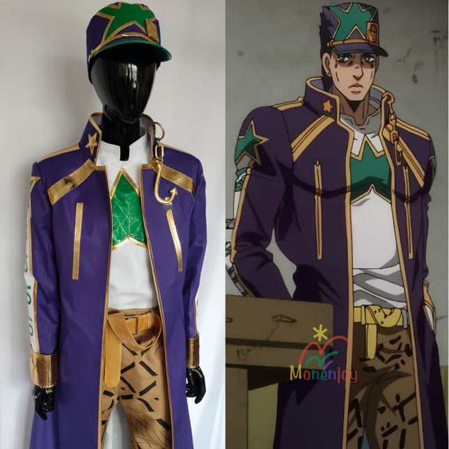 Monenjoy ジョジョの奇妙な冒険 空条承太郎 コスプレ衣装 帽子付 空条徐倫 コスプレ衣装 コスチューム イベント