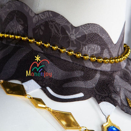 原神ナヴィア コスプレ衣装 立体3d樹脂装飾+帽子付属 高弾性マットレザー採用|MONENJOY   - Monenjoy