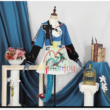 Monenjoy アークナイツ:エンドフィールド  陳千語 コスプレ衣装  チェン・チェンユー コスチューム イベント 尻尾+角付