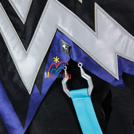 Monenjoy  原神 オロルン 蝠翼の眼 オロルンの衣装  Ororon 神の目 雷 3d樹脂アクセサリー+タトゥーシール贈り コスプレ衣装 - Monenjoy