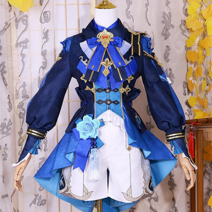 Monenjoy 原神 行秋 竹身雨化 / Bamboo Rain 礼服 コスプレ衣装 飛雲商会 ワンピース 洋服 コスチューム イベント コスプレ ハロウィン 洋風 可愛い 舞台衣装 - Monenjoy