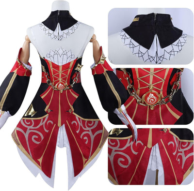 Monenjoy 原神 シュヴルーズ コスプレ衣装 帽子付Chevreuse 礼服 ワンピース 洋服 コスチューム イベント コスプレ ハロウィン 洋風 可愛い 舞台衣装 - Monenjoy