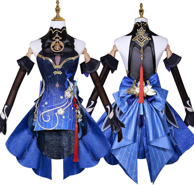 Monenjoy 原神 玄玉瑶芳 甘雨 コスプレ衣装 礼服 ワンピース 洋服 コスチューム イベント コスプレ ハロウィン 洋風 可愛い 舞台衣装 - Monenjoy