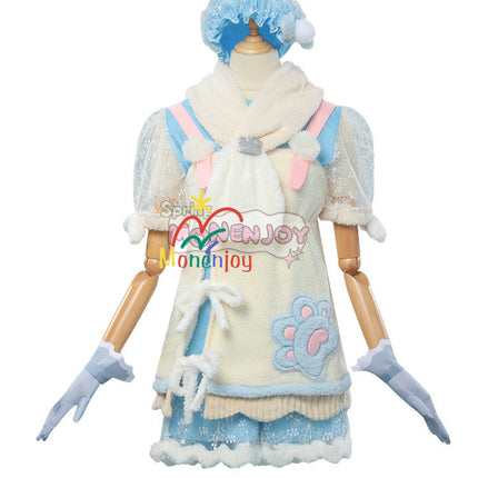 Monenjoy インフィニティニキ ふわもこに溺れる 純潔の守り コスプレ衣装 パステルブルーの水波 洋服 可愛い イベントGS1307 - Monenjoy