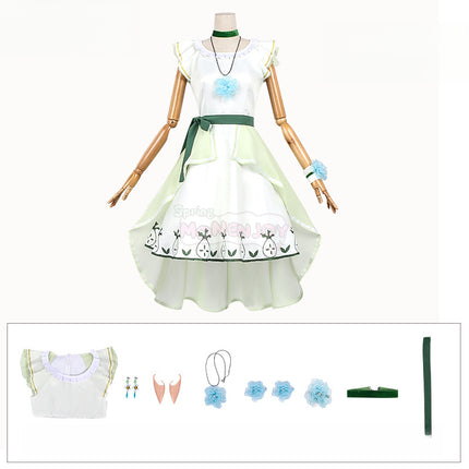 Monenjoy 中国コラボ 葬送のフリーレン×KFC コスプレ衣装 ワンピース コスチューム - Monenjoy