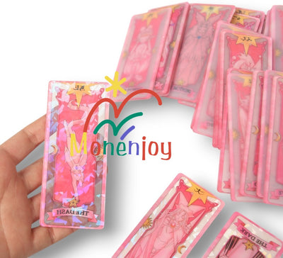 Monenjoy カードキャプターさくら カードキャプター 54枚 呪文 クロウカード 11cm さくらカード クリアカード クロウカード編 木之本桜 萌グッズ アクセサリー おもちゃ アクリル板 さくらカード編 - Monenjoy