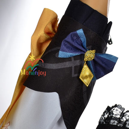 原神ナヴィア コスプレ衣装 立体3d樹脂装飾+帽子付属 高弾性マットレザー採用|MONENJOY   - Monenjoy