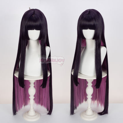 Monenjoy ロックは淑女の嗜みでして オト / 黒鉄 音羽 コスプレウィッグ カツラ 約100cm WIG001 - Monenjoy