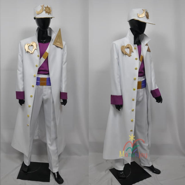 Monenjoy ジョジョの奇妙な冒険 第3部 スターダストクルセイダース 空条承太郎 コスプレ衣装 白色セット コスチューム イベント