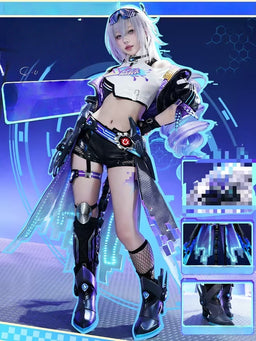 Monenjoy 崩壊スターレイル 銀狼 二相楽園 愉悦銀狼 コスプレ衣装 金属製パーツ 舞台服 Monenjoy