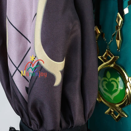 原神 エミリエ コスプレ衣装 コスチューム エメラルドフゼア |3D樹脂香水瓶・金属製神の眼付属|MONENJOY - Monenjoy