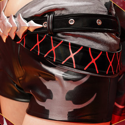 Monenjoy 崩壊スターレイル 黄泉 集真赤 舞台服 刺繍生地 花紋生地 コスチューム 変装 イベント 仮装 花火大会 学園祭 COS  - Monenjoy