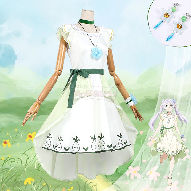 Monenjoy 中国コラボ 葬送のフリーレン×KFC コスプレ衣装 ワンピース コスチューム - Monenjoy