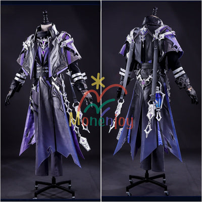 Monenjoy 原神 フリンズ コスプレ 発光神の目 シューズカバー付 ライト付 金属製パーツ 豪華生地+刺繍柄 Monenjoy