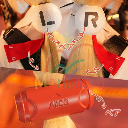 Monenjoy Zenless Zone Zero Alice Tail Hair Ornament Toy Accessory Costume "Time-Scented Seaside" Swimsuit Alice Timefield Cosplay Costume Costume Kaidanya Event