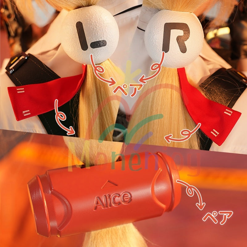 Monenjoy ゼンレスゾーンゼロ アリス 尻尾 髪飾り おもちゃ アクセサリー コスチューム「タイム香る海辺」 水着 アリス・タイムフィールド コスプレ衣装 コスチューム 怪啖屋 イベント