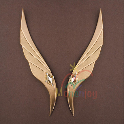 Monenjoy 原神 ネフェル コスプレ衣装 Nefer  ベルベット生地 3d樹脂製パーツ ナドクライ / 秘聞の館 コスチューム 耳飾り付