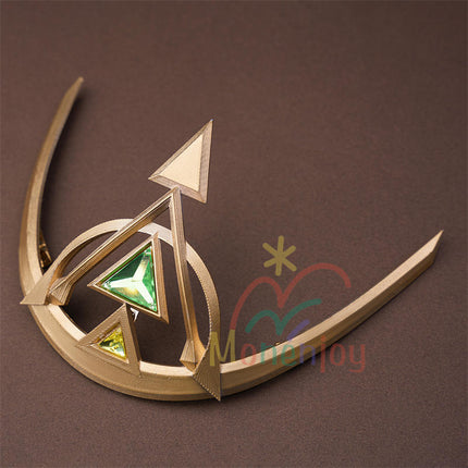 Monenjoy 原神 ネフェル コスプレ衣装 Nefer  ベルベット生地 3d樹脂製パーツ ナドクライ / 秘聞の館 コスチューム 耳飾り付