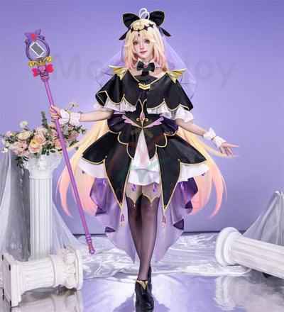 Monenjoy 名探偵プリキュア! 森亜 るるか コスプレ衣装 たんプリ キュアアルカナ・シャドウ ドレス イベント MONENJOY