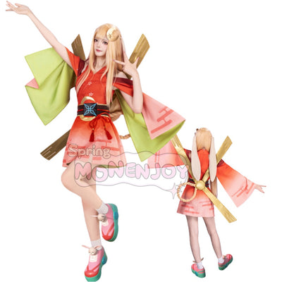 Monenjoy 超かぐや姫! かぐや コスプレ衣装 うさぎ装備品付 ピンク色ネイルチップ付 コスチューム