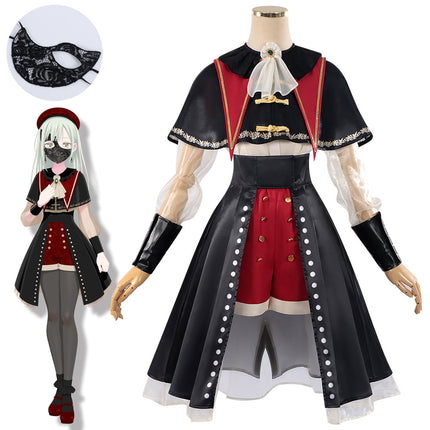 Monenjoy バンドリ!アヴェムジカ TVアニメ ムジカ  若葉 睦 三角 初華 八幡 海鈴 祐天寺 にゃむ 豊川 祥子 イヤリング贈り 舞台服 コスチューム 洋服 イベント 仮装 ロリータ 可愛い  - Monenjoy