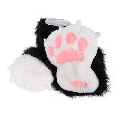 Monenjoy ファースーツ 手 爪 肉球 もふもふ ハード てぶくろ 犬 狼 ネコ ケモノ 動物 擬人観 獣人 kigurumi Fursuit コスプレ道具 アクセサリーGS1160 - Monenjoy