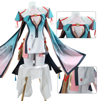 Monenjoy 鳴潮 折枝 コスプレ衣装 オリエ コスチューム 3d樹脂アクセサリー+ウィッグ追加 - Monenjoy