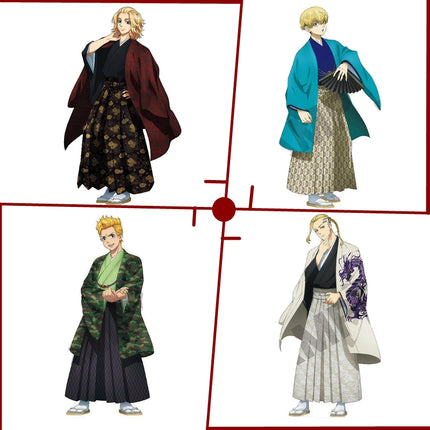 Monenjoy 東京卍リベンジャーズ 和服 天竺編放送記念フェア コスチューム コスプレ衣装 花垣武道/佐野万次郎/龍宮寺堅/松野千冬/三ツ谷隆/三途春千夜/乾青宗/九井一/黒川イザナ/鶴蝶/灰谷蘭/灰谷竜胆 - Monenjoy