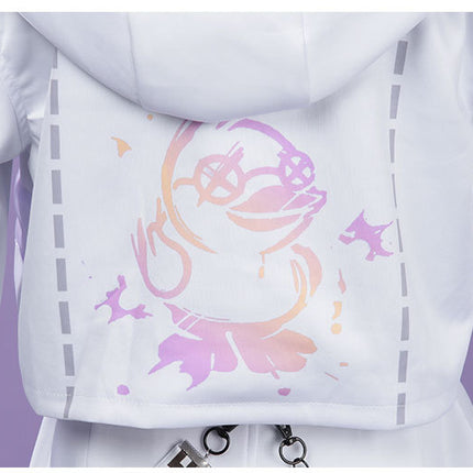 Monenjoy 第五人格×B.Duck 囚人 ルカ・バルサー SSRコラボ衣装 イヤホーン付 グレーと白色 コスプレ衣装 イベントGS1344 - Monenjoy