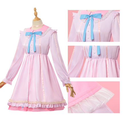 Monenjoy プロセカ サンリオ コラボ 桃井愛莉 コスプレ衣装 ワンピース ドレス feat.マイメロディGS1322 - Monenjoy