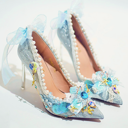 Monenjoy 恋と深空 ホムラ ロリータ ヒールパンプス シューズ 成人式 かわいい 果てしなき海に沈む 限定版 イベント GS1200 - Monenjoy