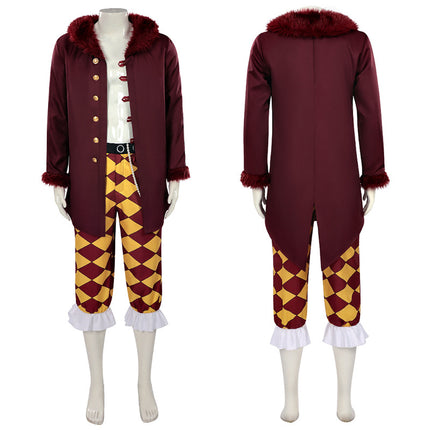 Monenjoy ONE PIECE Bartolomeo Cosplay Costume Barto Club Captain Event Red Cannibal Bartolomeo Halloween