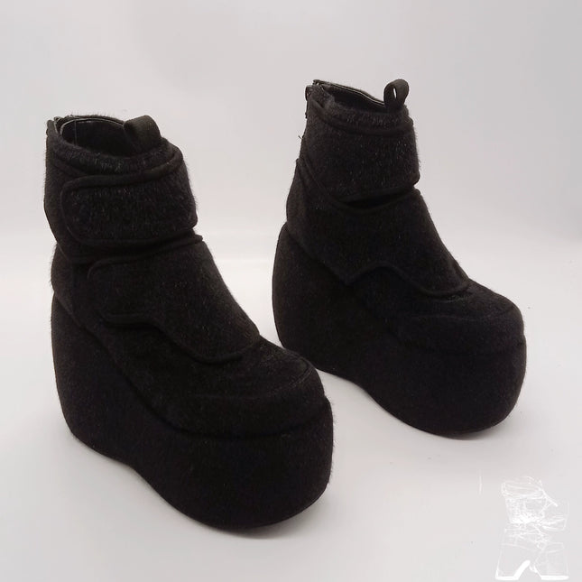 Monenjoy  サイドゴアブーツ 厚底ブーツ ロリータ ゴスロリ 厚底パンプス かわいい - Monenjoy