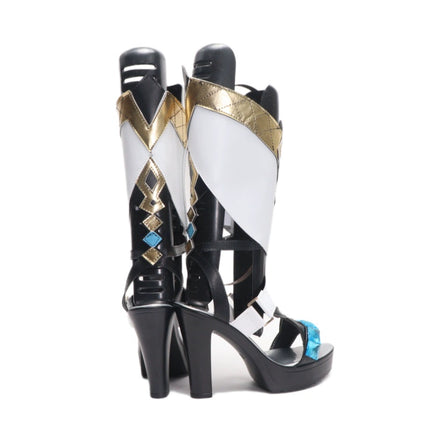 Monenjoy 原神 シロネン シューズ ブーツ ヒールブーツ 岩 靴 コスプレ道具 サンダル 底9cm 11.5cm オーダーメイド