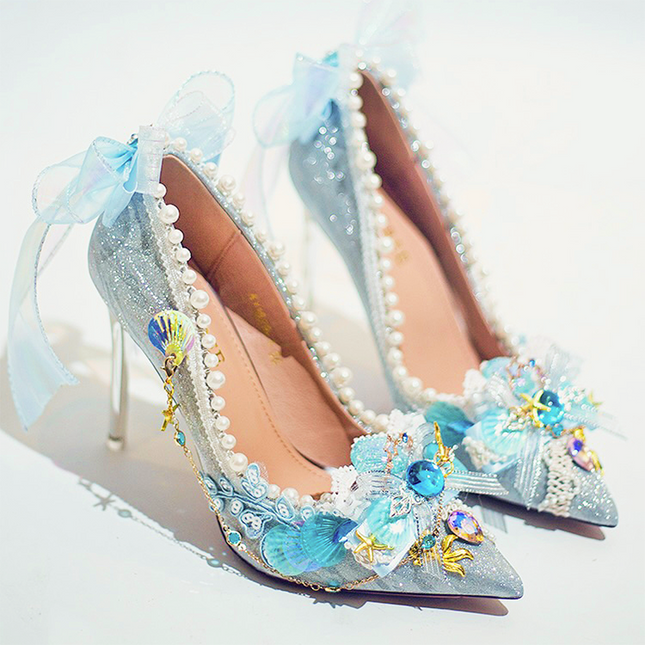 Monenjoy 恋と深空 ホムラ ロリータ ヒールパンプス シューズ 成人式 かわいい 果てしなき海に沈む 限定版 イベント GS1200 - Monenjoy