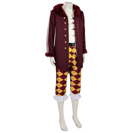 Monenjoy ONE PIECE Bartolomeo Cosplay Costume Barto Club Captain Event Red Cannibal Bartolomeo Halloween