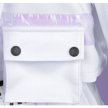 Monenjoy 第五人格×B.Duck 囚人 ルカ・バルサー SSRコラボ衣装 イヤホーン付 グレーと白色 コスプレ衣装 イベントGS1344 - Monenjoy