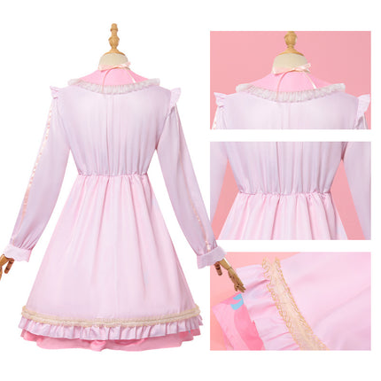 Monenjoy プロセカ サンリオ コラボ 桃井愛莉 コスプレ衣装 ワンピース ドレス feat.マイメロディGS1322 - Monenjoy