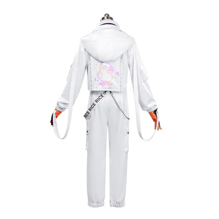 Monenjoy 第五人格×B.Duck 囚人 ルカ・バルサー SSRコラボ衣装 イヤホーン付 グレーと白色 コスプレ衣装 イベントGS1344 - Monenjoy