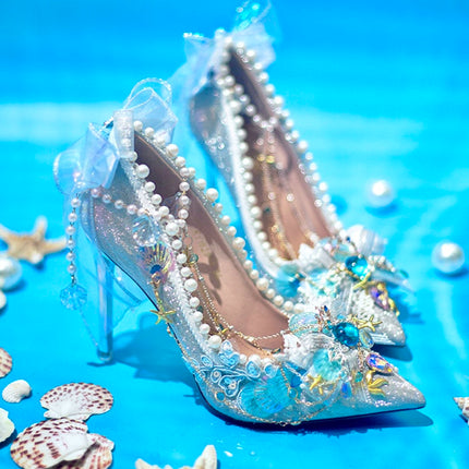 Monenjoy 恋と深空 ホムラ ロリータ ヒールパンプス シューズ 成人式 かわいい 果てしなき海に沈む 限定版 イベント GS1200 - Monenjoy