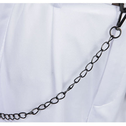 Monenjoy 第五人格×B.Duck 囚人 ルカ・バルサー SSRコラボ衣装 イヤホーン付 グレーと白色 コスプレ衣装 イベントGS1344 - Monenjoy