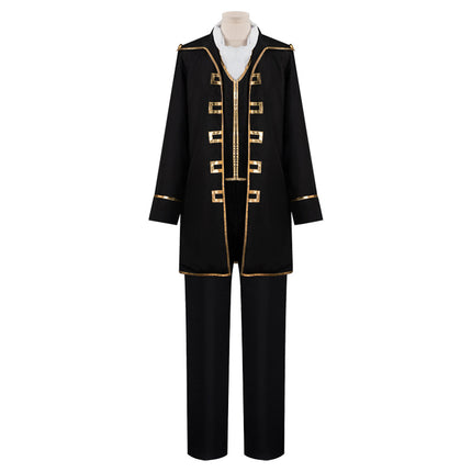 Monenjoy 銀魂 コスプレ 土方 十四郎 ぎんたま  ガンマスク付コスチューム 真選組の副長 真選組 ユニフォーム 学園祭 イベント 仮装 - Monenjoy