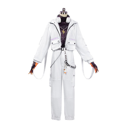 Monenjoy 第五人格×B.Duck 囚人 ルカ・バルサー SSRコラボ衣装 イヤホーン付 グレーと白色 コスプレ衣装 イベントGS1344 - Monenjoy