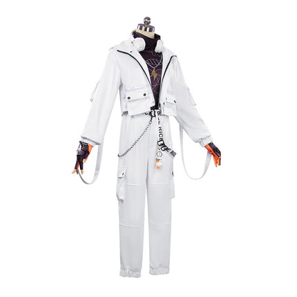 Monenjoy 第五人格×B.Duck 囚人 ルカ・バルサー SSRコラボ衣装 イヤホーン付 グレーと白色 コスプレ衣装 イベントGS1344 - Monenjoy