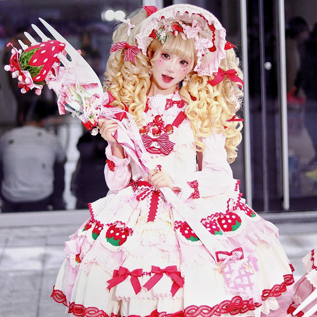 Monenjoy ロリータ風 いちご 法杖 コスプレ道具 可愛い 撮影道具 超大サイズ 手作り 工芸品 GS1205 - Monenjoy