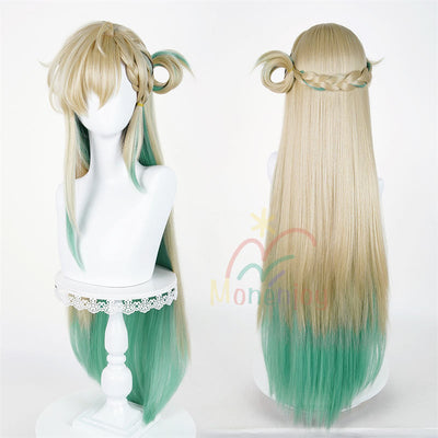 Monenjoy 鳴潮 リンネー 90cm ウィッグ コスプレ道具 アクセサリー カツラ 鬘 クリスマス