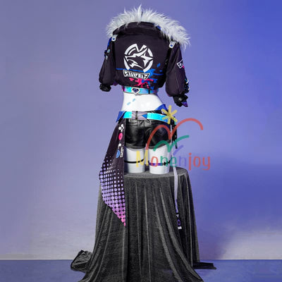 Monenjoy 崩壊:スターレイル 銀狼 コスプレ衣装 凄腕のハッカー コスチューム 眼鏡付き イベント ハロウィン