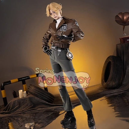 Monenjoy Identity 5 Prospector Highway Knight SSR หนังเทียม + กางเกงยืด + ชิ้นส่วนเรซิน 3 มิติ การผลิตซ้ำคุณภาพสูง