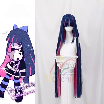 Monenjoy Newパンスト NewPSG アナーキー・ストッキング ウィッグ 100cm 鬘 ストキエル Panty & Stocking with Garterbelt 髪 コスプレ道具