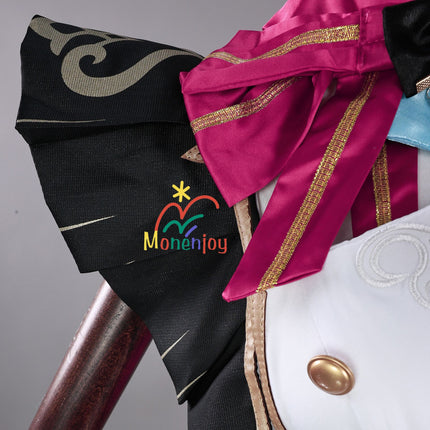 Monenjoy 原神 エスコフィエ コスプレ衣装  Escoffier コスチューム ワンピース 洋服 帽子付 3d樹脂アクセサリー G1199 - Monenjoy